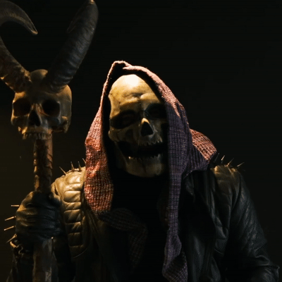 Dark Skeleton Full-Head Mask