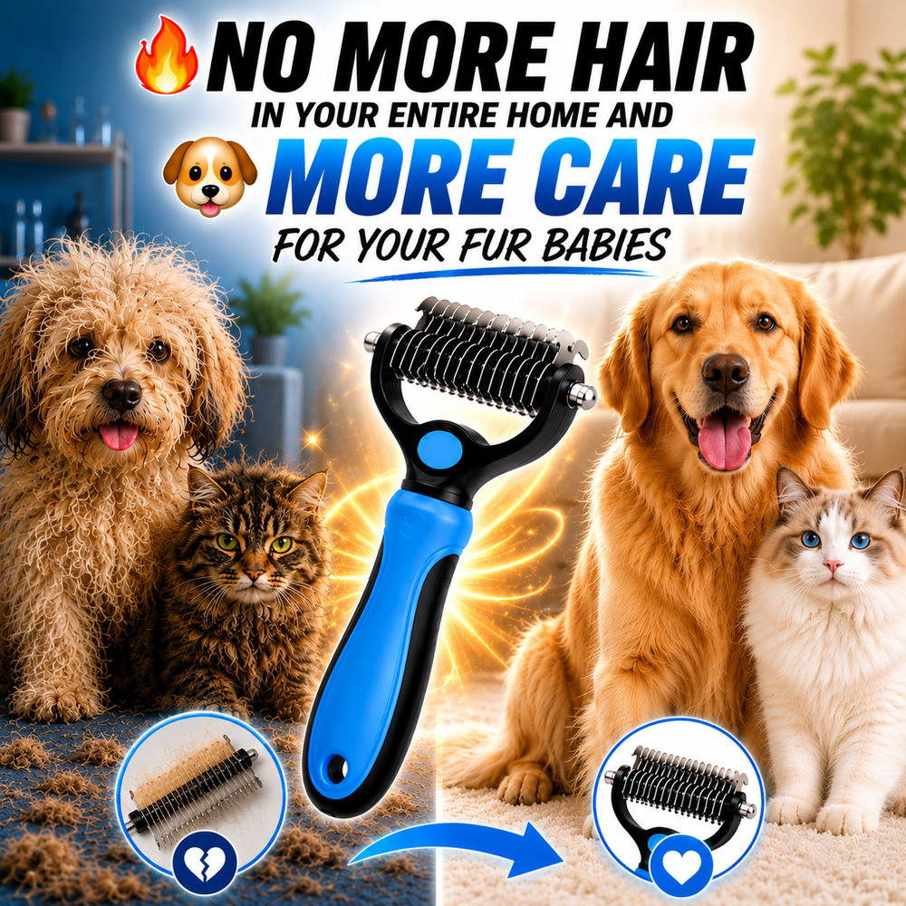 FurEase™ 2-in-1 Grooming Rake