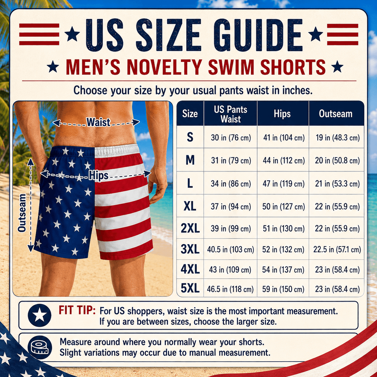 Funny Fake Thong Swim Shorts (Hilarious Gag Gift for Husbands & Dads)