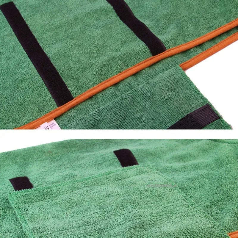 Close-up of the plush microfiber and hook-and-loop straps