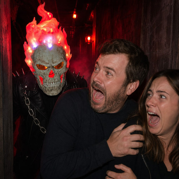 Wrathfire mask in a haunted house
